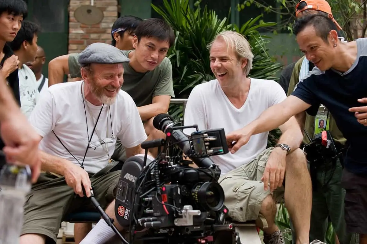 Cinematographer Roger Pratt and Director Harald Zwart on set in China in Columbia Pictures' THE KARATE KID.