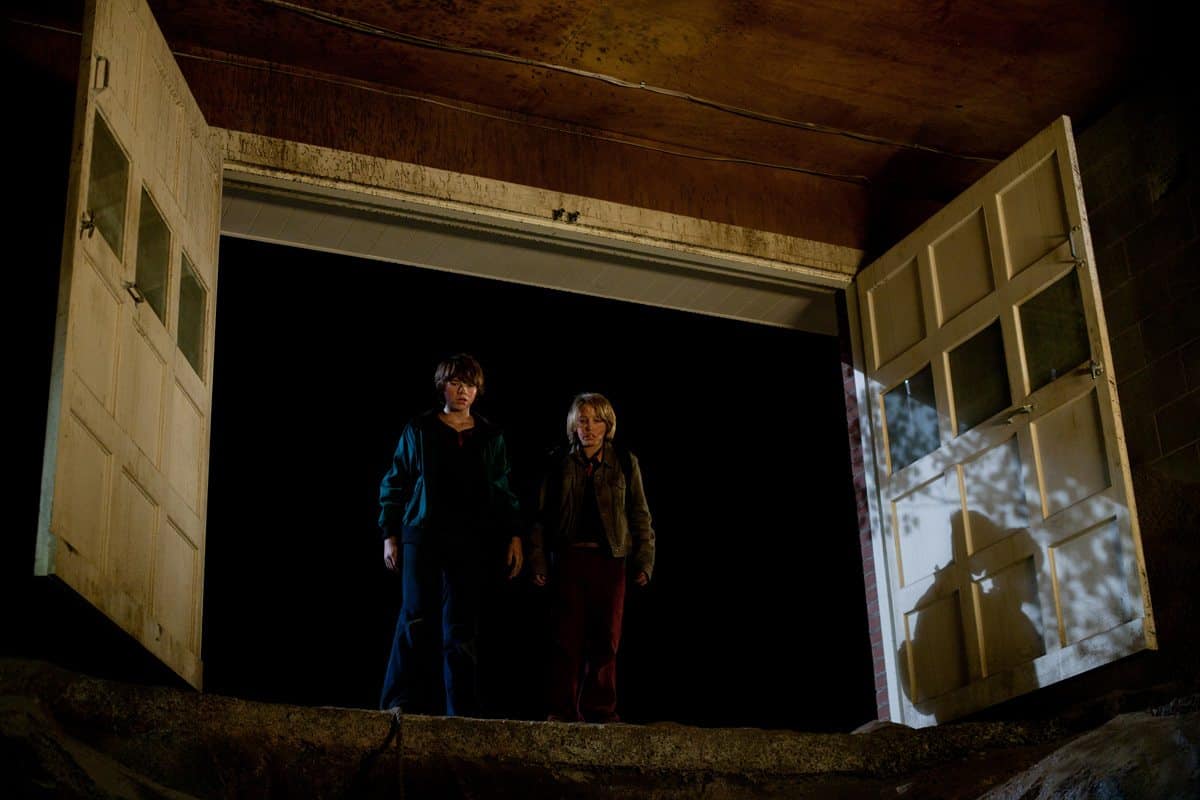 Left to right: Joel Courtney plays Joe Lamb and Ryan Lee plays Cary in SUPER 8, from Paramount Pictures.