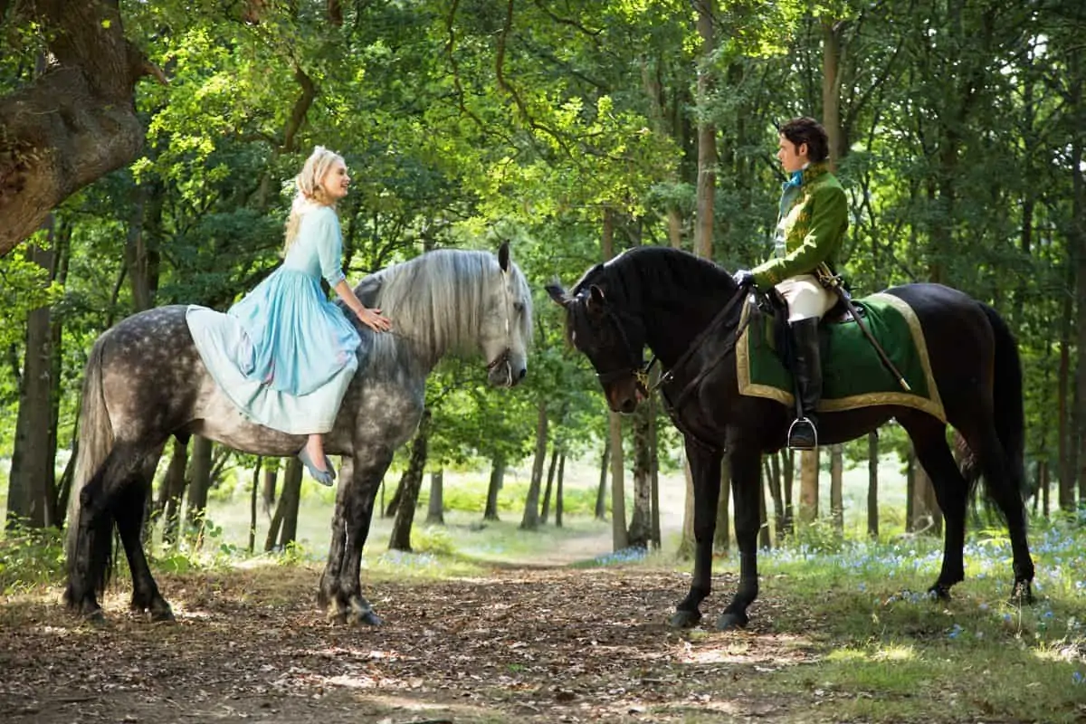 Lily James is Cinderella and Richard Madden is the Prince in Disney's live-action feature inspired by the classic fairy tale, CINDERELLA, which brings to life the timeless images from Disney's 1950 animated masterpiece as fully-realized characters in a visually dazzling spectacle for a whole new generation.