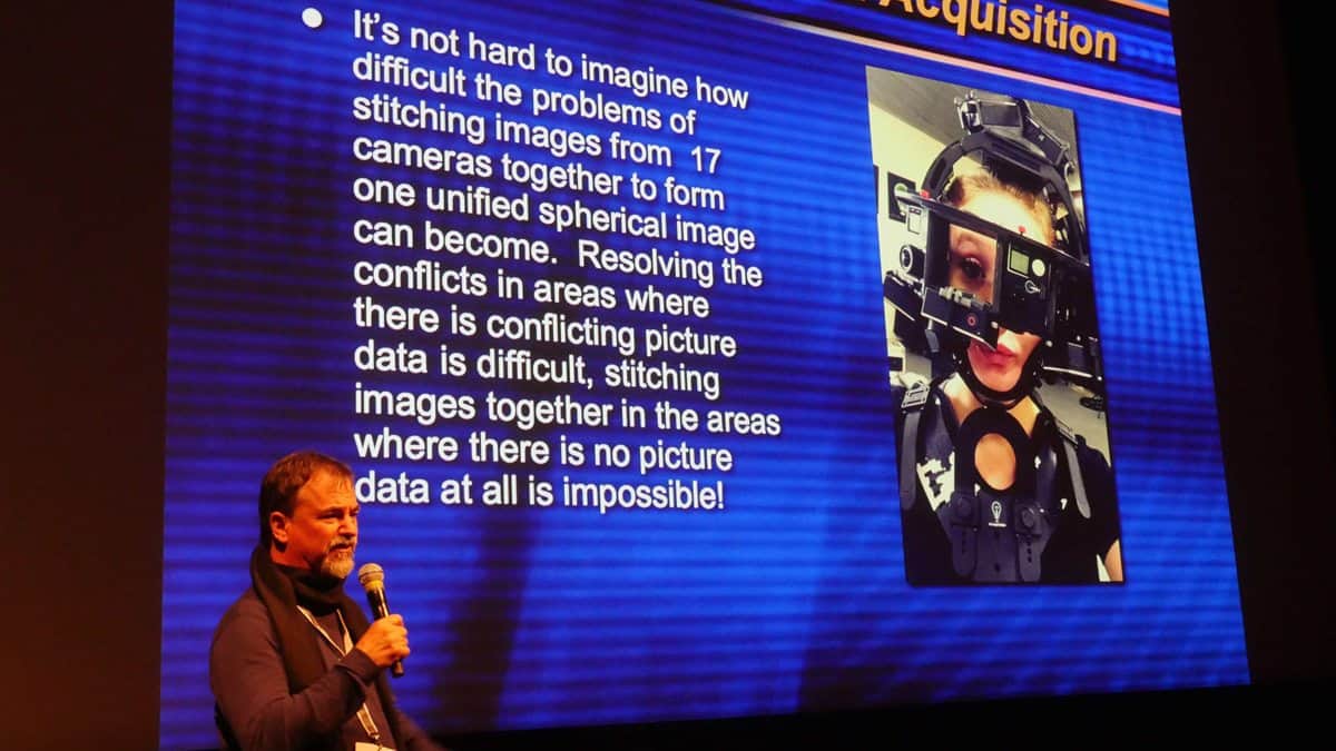 Dave Stump ASC presented the results of ACES and virtual reality