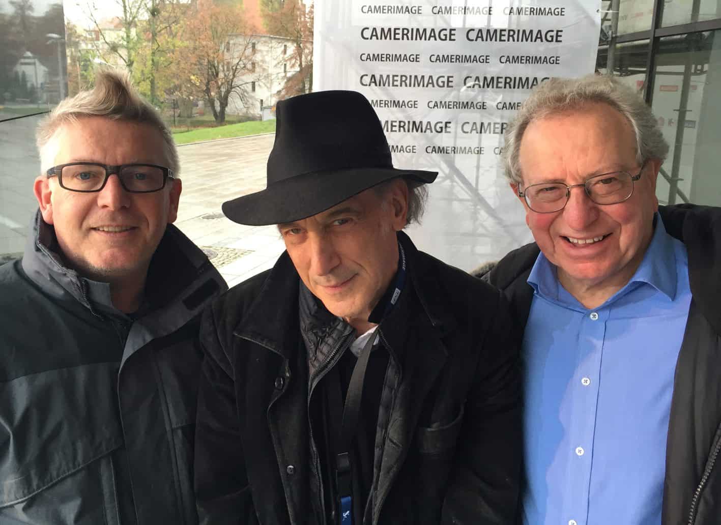 Ron Prince with Ed Lachman ASC and Alan Lowne at Camerimage 2015