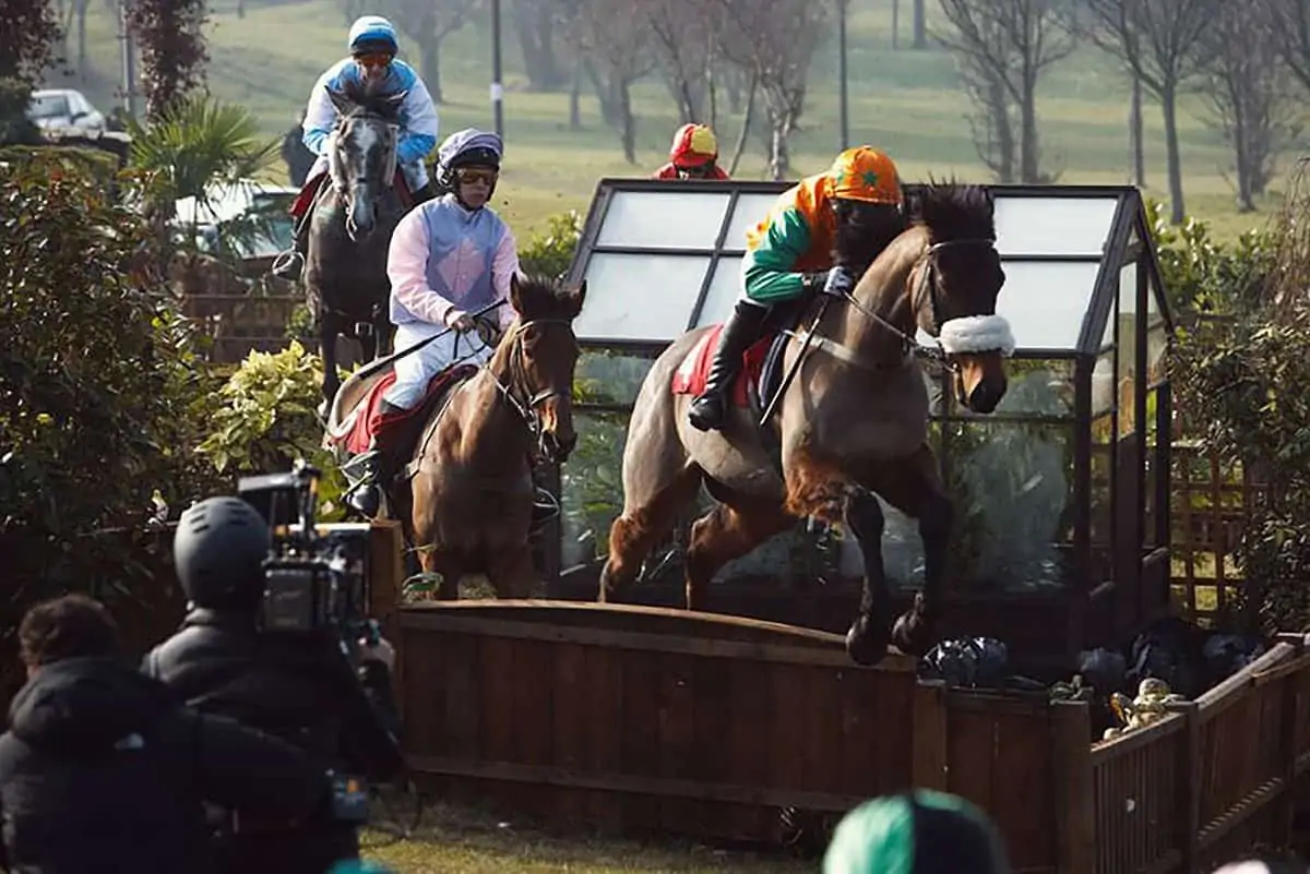 Shooting C4’s promo for the Grand National with director Keith McCarthy