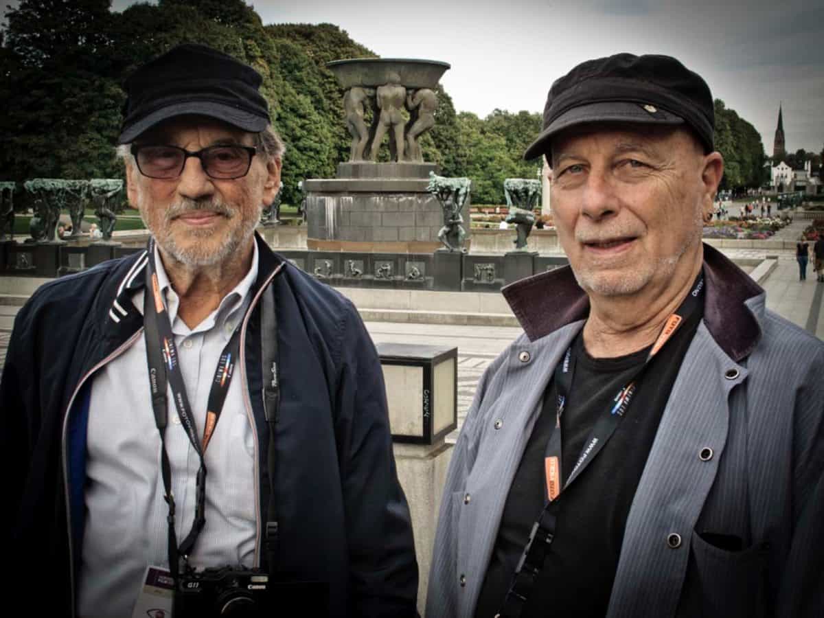 Fondly remembered… Frederic Goodich and Vilmos Zsigmond visiting the IMAGO/FNF Oslo Digital Cinema Conference in 2014.