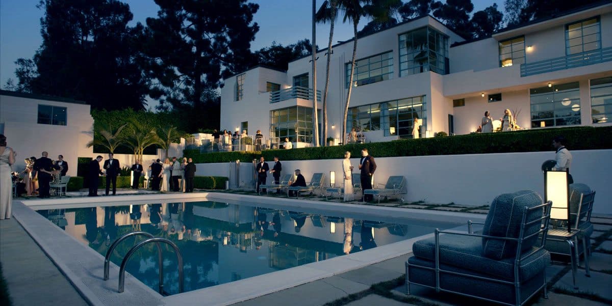 <em>Café Society</em>’s villa exterior after lighting