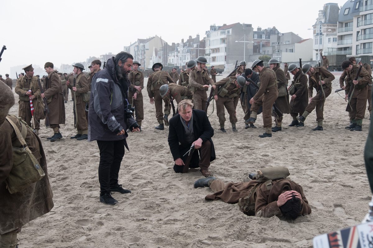 Hoyte Van Hoytema FSF NSC AFC on set with director Christopher Nolan