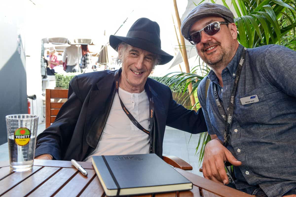 Ed Lachman (left, Cinematographer) in talk with Michael Jonas (ARRI)