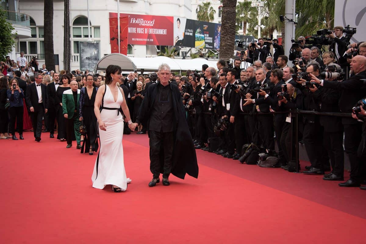 Red carpet.. Juliette Binoche accompanies Chris Doyle HKSC. Photo by Pauline Maillet