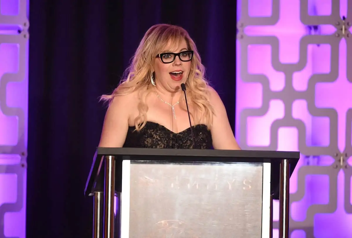 Kirsten Vangsness speaks at the 69th Engineering Emmy Awards