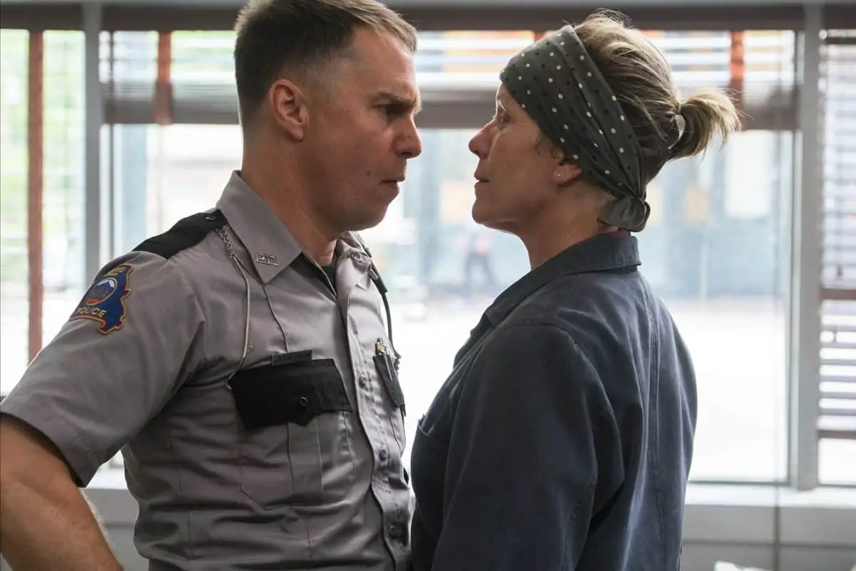 Sam Rockwell and Frances McDormand in the film. Photo by Merrick Morton.