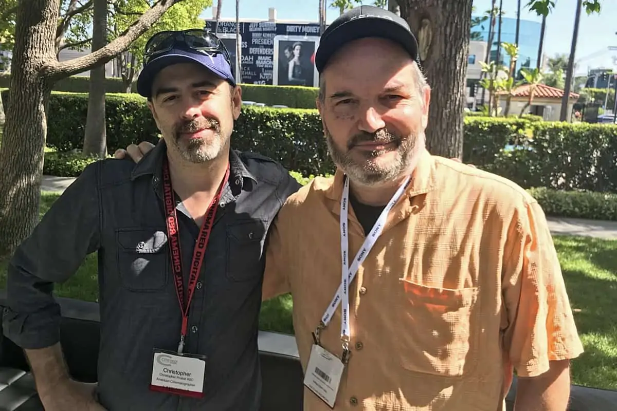 Christopher Probst ASC (left) with BC's Mark London Williams
