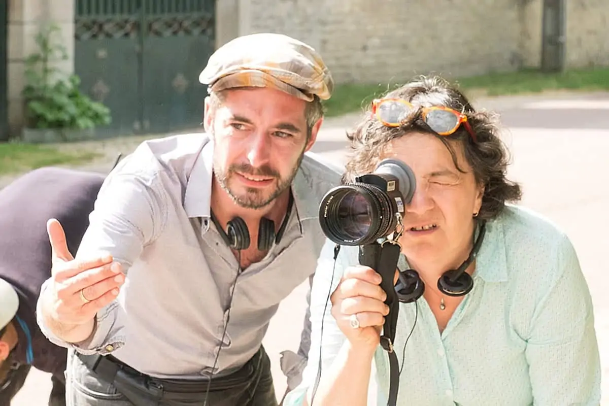 Director Xavier Legrand and DP Nathalie Durand size up a shot on <em>Custody</em>