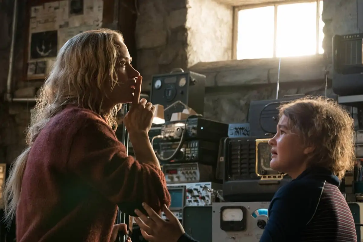 Left to right: Emily Blunt and Millicent Simmonds in A QUIET PLACE, from Paramount Pictures.