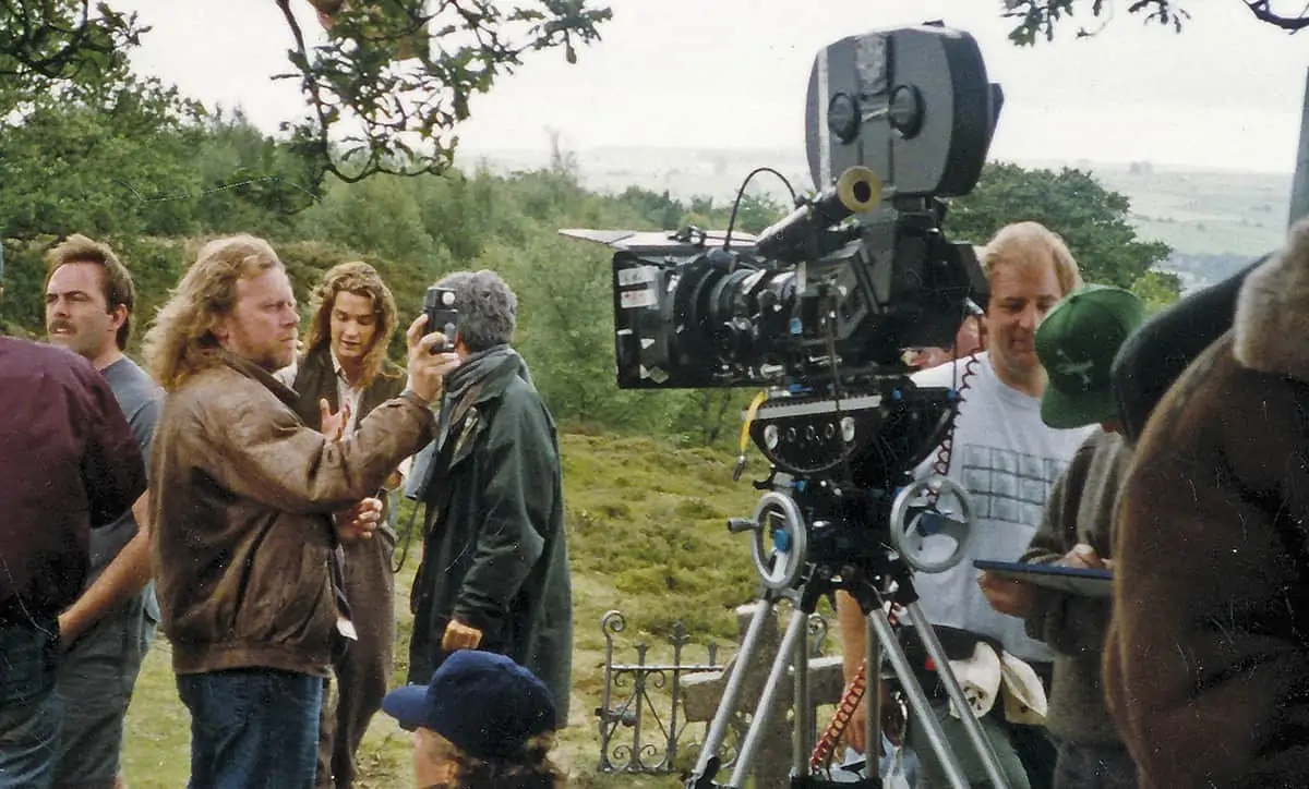 (left) On location in Derbyshire, for <em>Dragonworld</em> (1994)