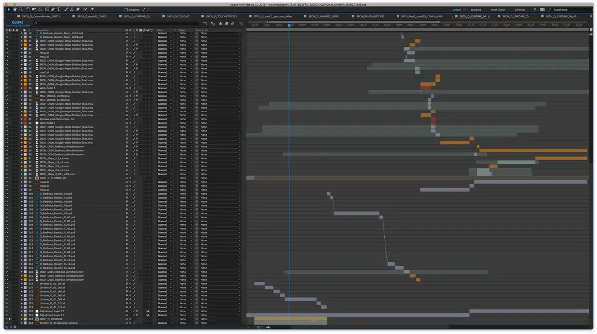 Use of Adobe After Effects on <em>Searching</em>