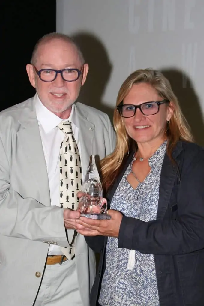 ICG 600 President Steven Poster with Amelia Vincent, recipient of the ASC Mentorship Award