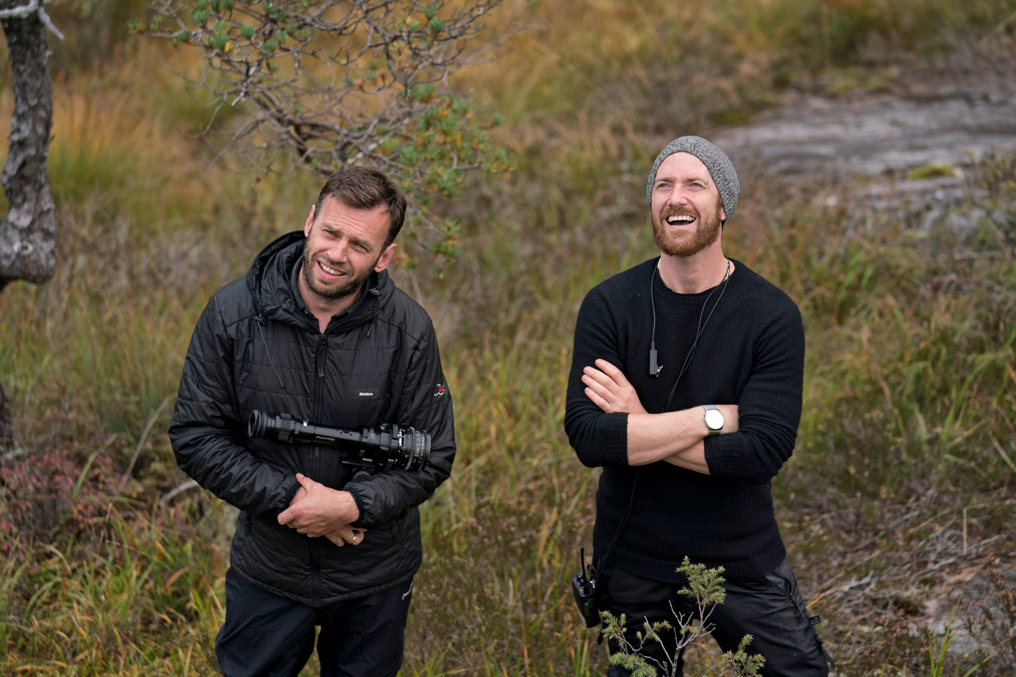 A-Camera operator Rob Arrowsmith and DP David Procter line up a shot in Norway. Photo: Aimee Spinks