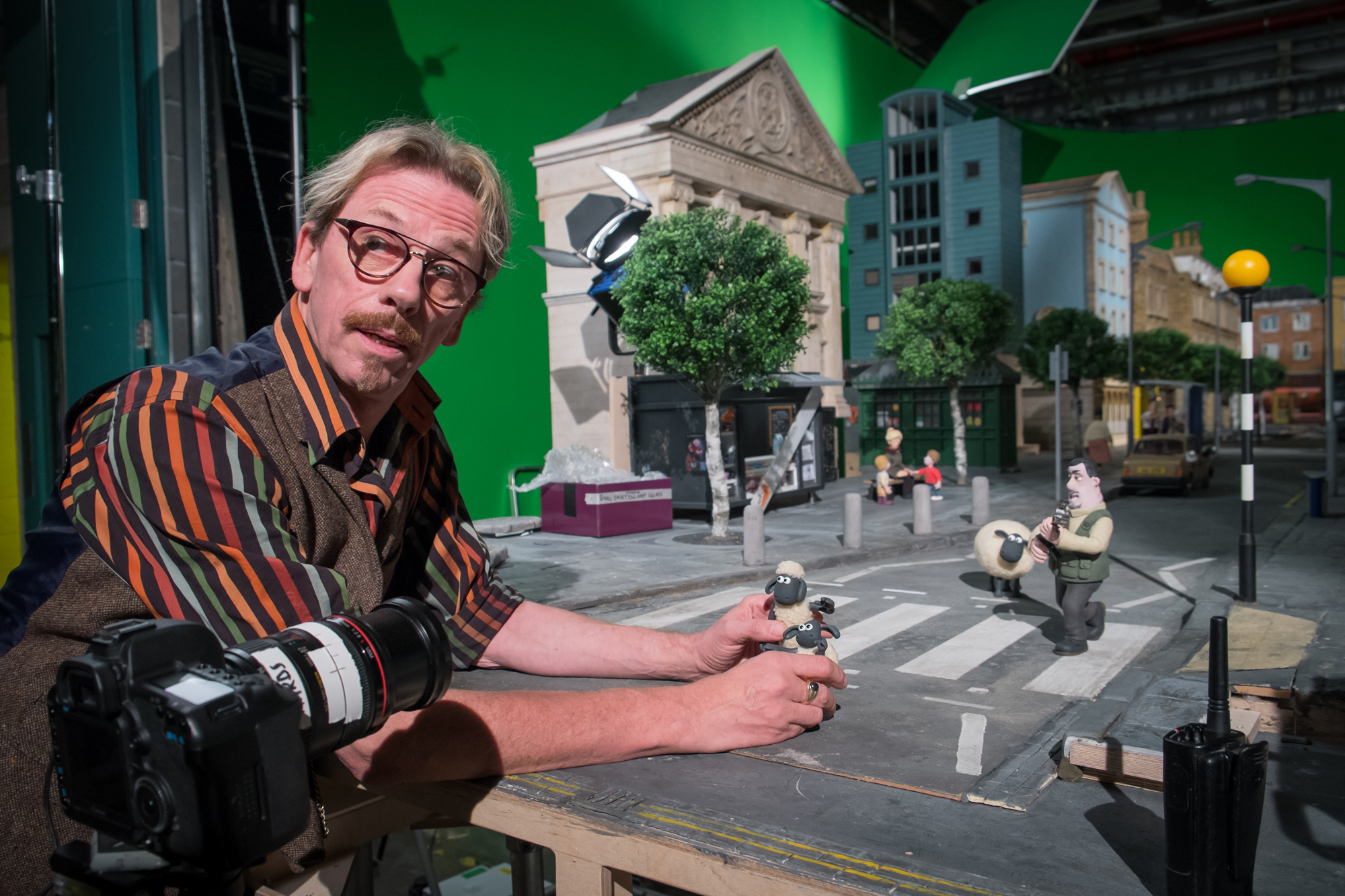 At work on one of the sets for <em>Shaun the Sheep: The Movie</em>