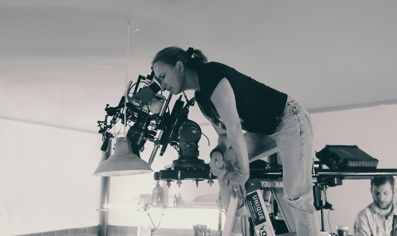 Cinematographer Oona Menges - Behind the scenes - Amsterdam, BW - photo credit Ashley Kingsbury