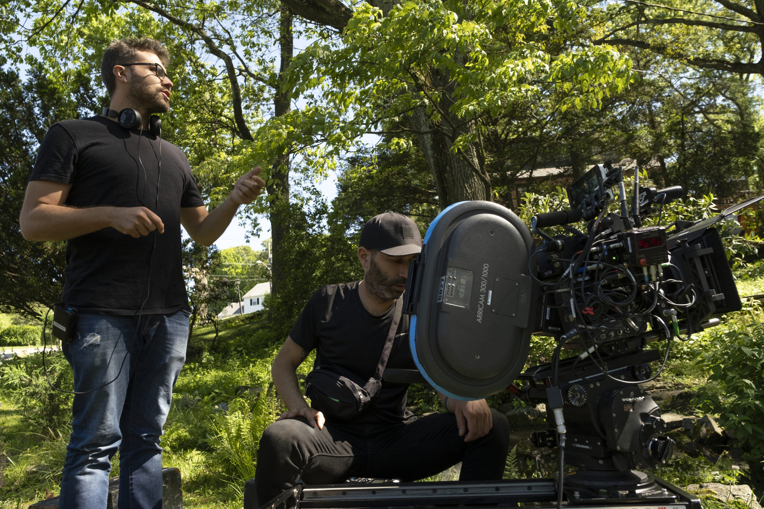 Director Richard Tanne on the set of Chemical Hearts.