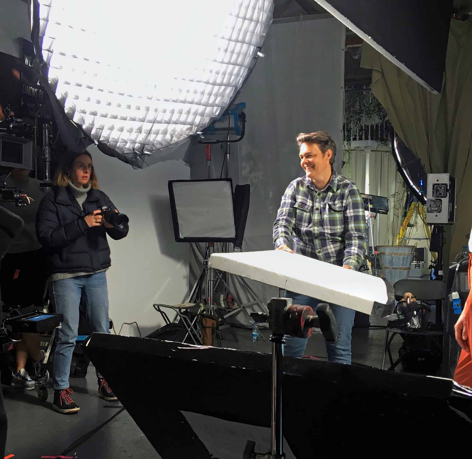 On a commercial for DP Sara Dean