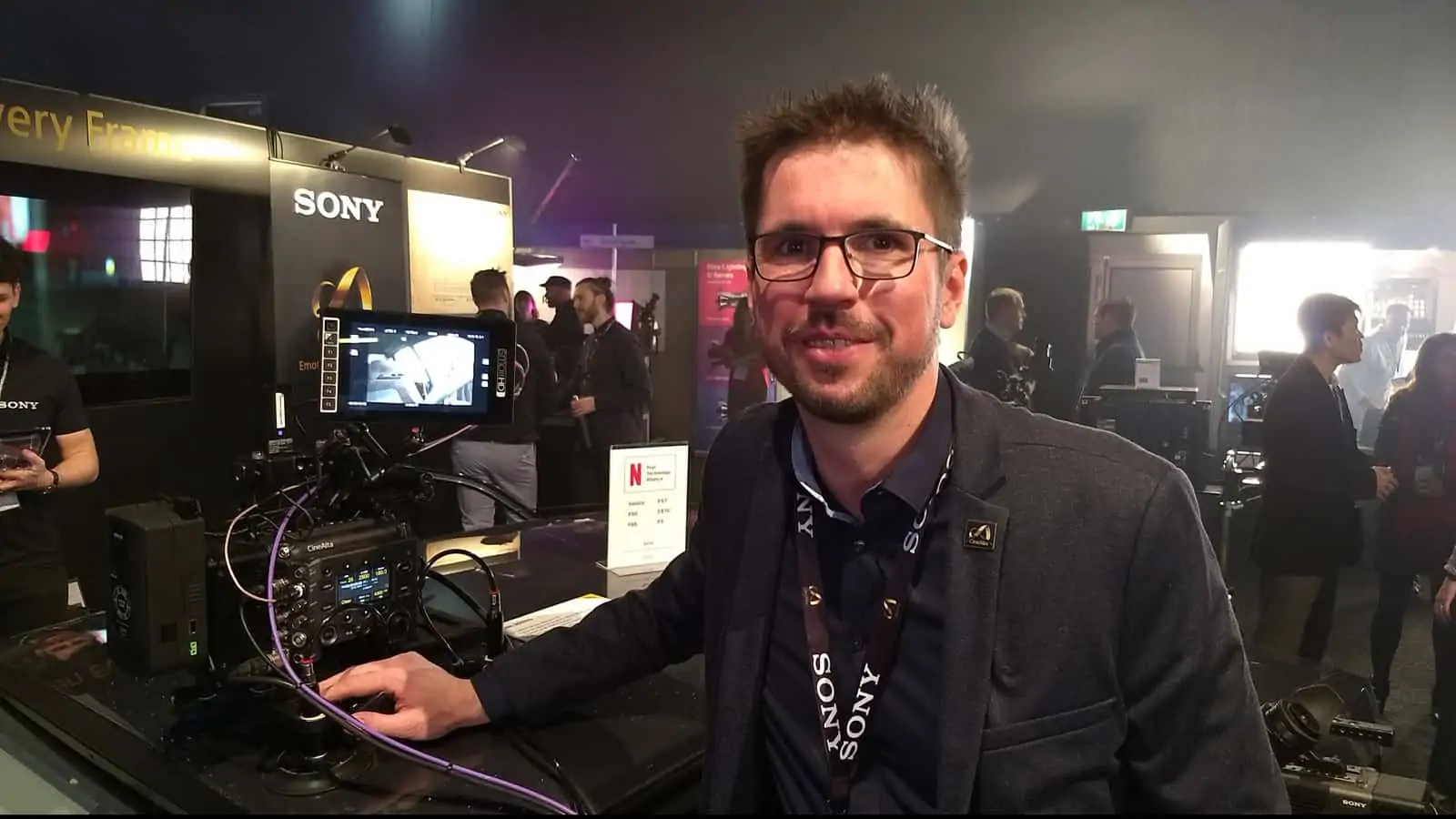 Sebastian Leske, European Product Manager at Sony with the CineAlta