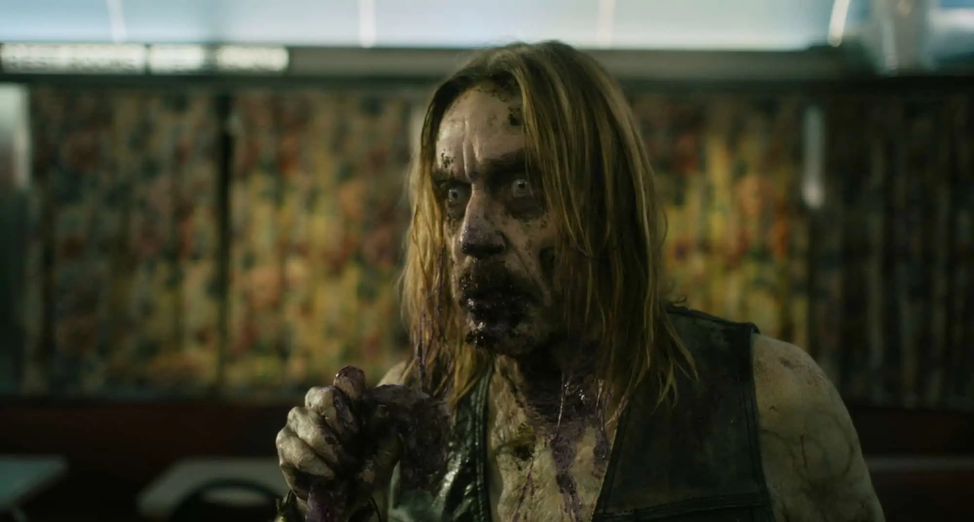 Iggy Pop stars as "Male Coffee Zombie" in writer/director Jim Jarmusch's THE DEAD DON'T DIE, a Focus Features release.  Credit : Frederick Elmes / Focus Features  © 2019 Image Eleven Productions, Inc.