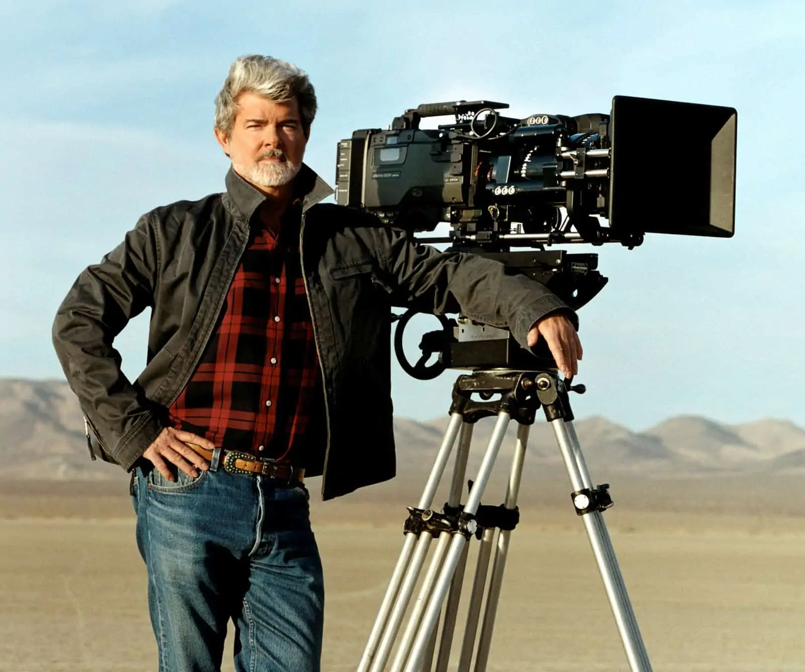 George Lucas in Tunisia shooting digital for Star Wars: Attack Of The Clones (2002)