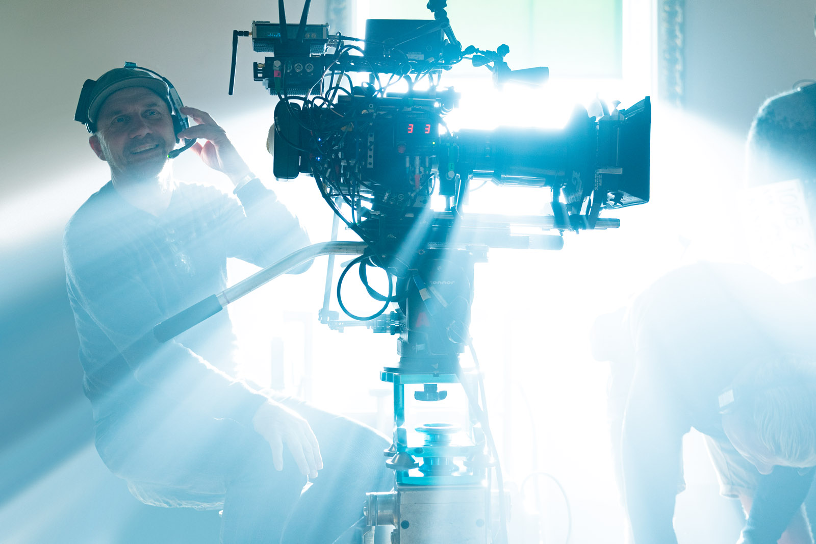 Cinematographer Ben Davis on the set of The King's Man (photo by Peter Mountain)