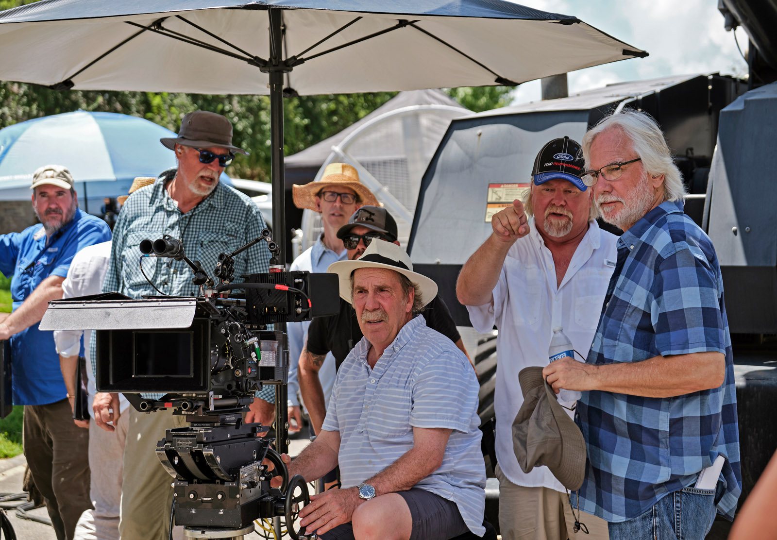 Shelly Johnson ASC (l) with director Dean Parisot (r)