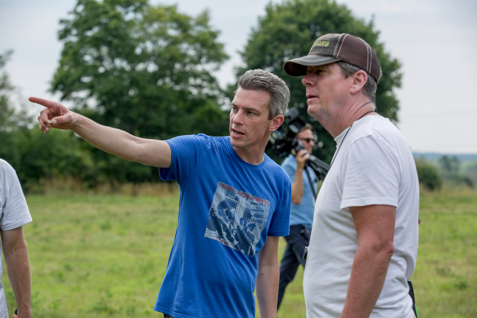 Josh Boone (l) and Peter Deming (r)on set.