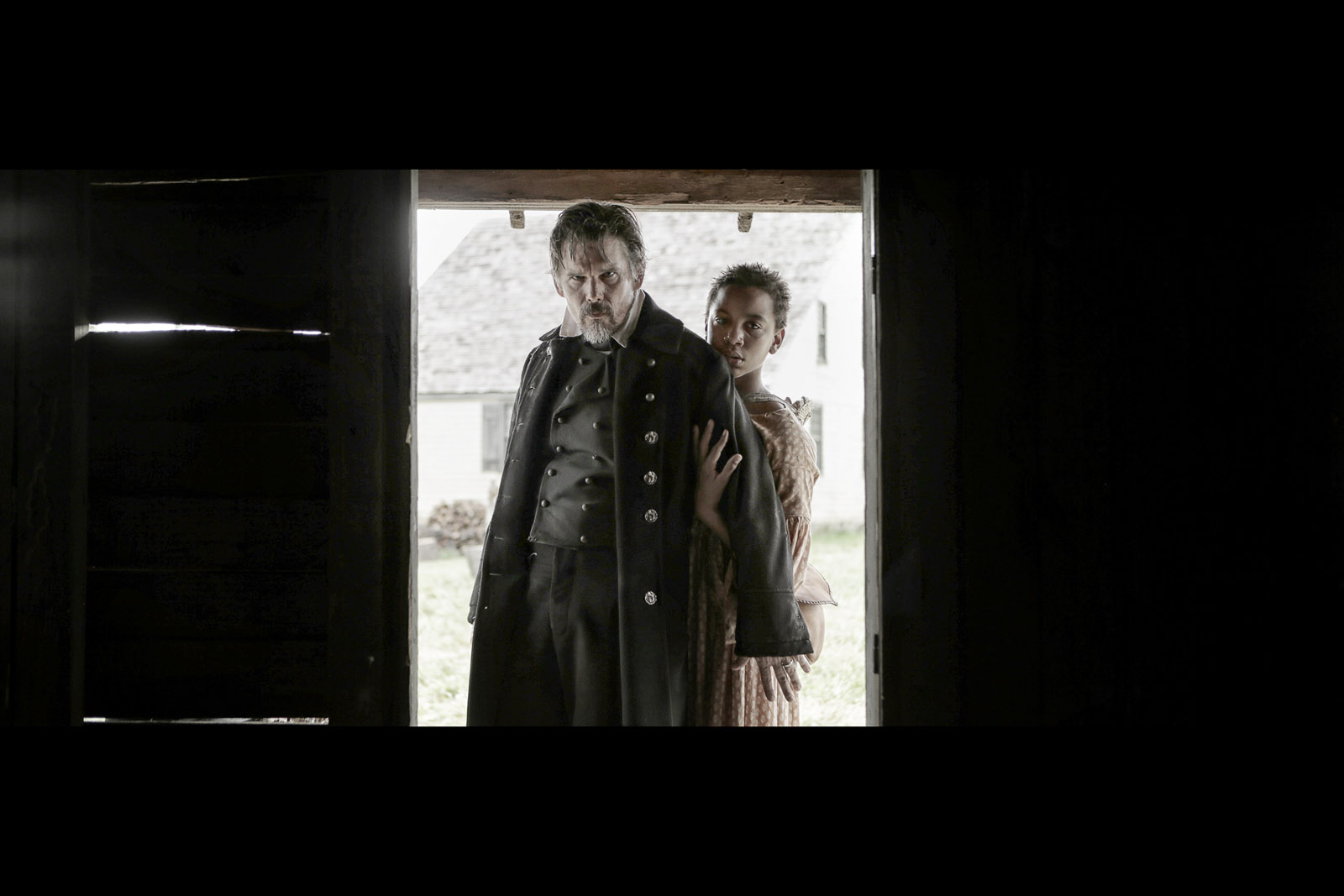 Ethan Hawke as John Brown and Joshua Johnson-Lionel as Onion in The Good Lord Bird.