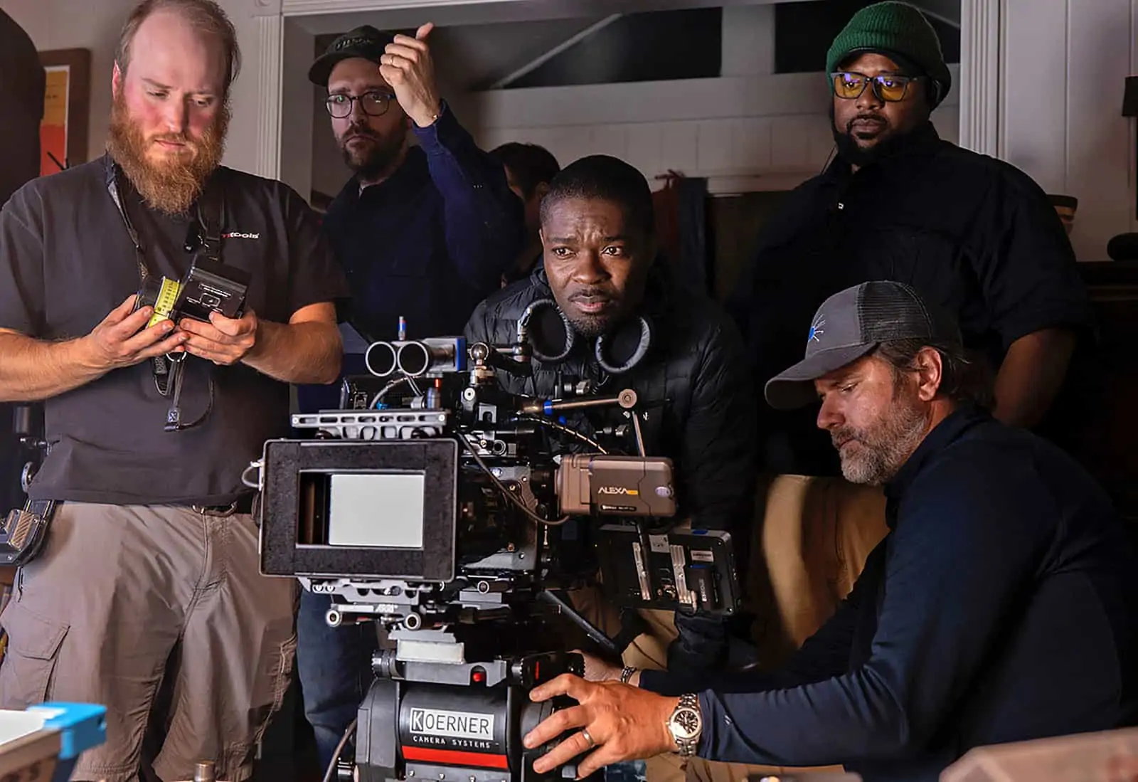 Matthew Lloyd ASC
CSC (second from left) on <em>The Water Man</em>. Photo by Karen Ballard