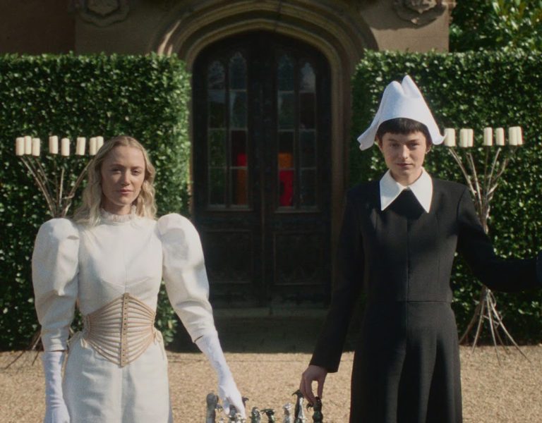 A still from 100 Nights of Hero showing two women stood side by side