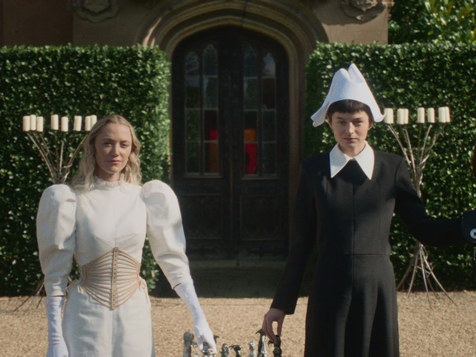 A still from 100 Nights of Hero showing two women stood side by side