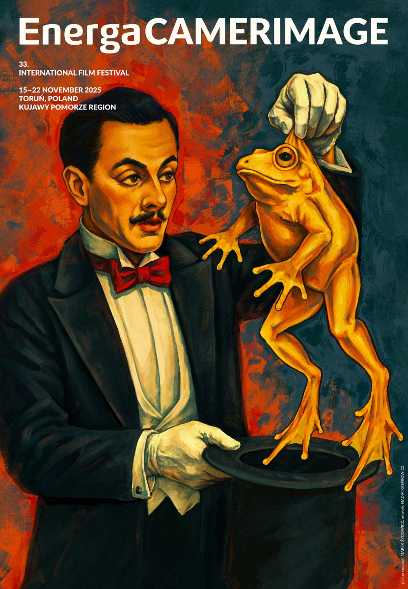 EnergaCAMERAIMAGE Poster showing a magician pulling a golden frog out of a hat