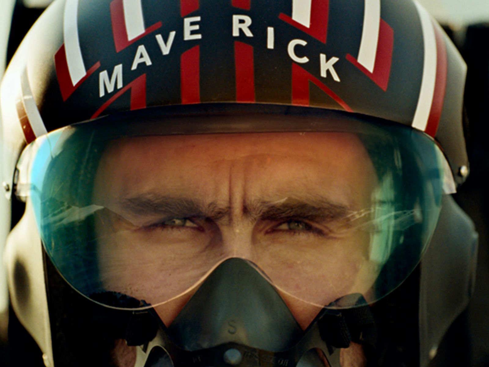 A recreation of Top Gun: Maverick for the 2024 Recreations Contest showing a man in a helmet which says "Maverick"