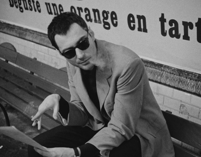 A man sat smoking