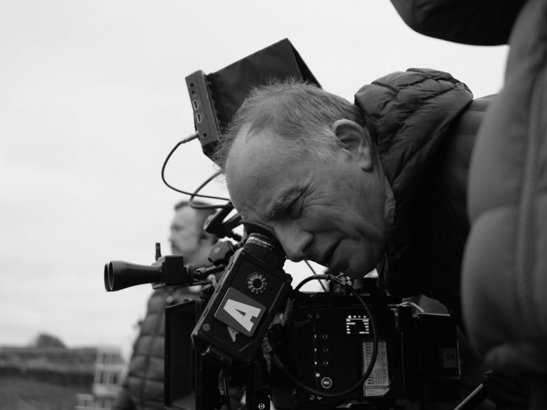 A man looking into a camera