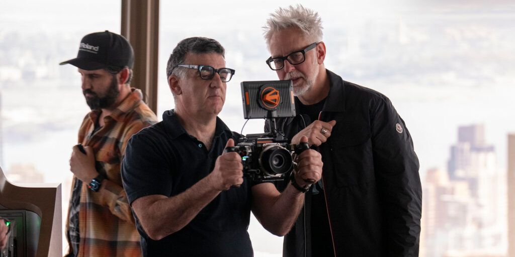 Braham showing Gunn a screen
