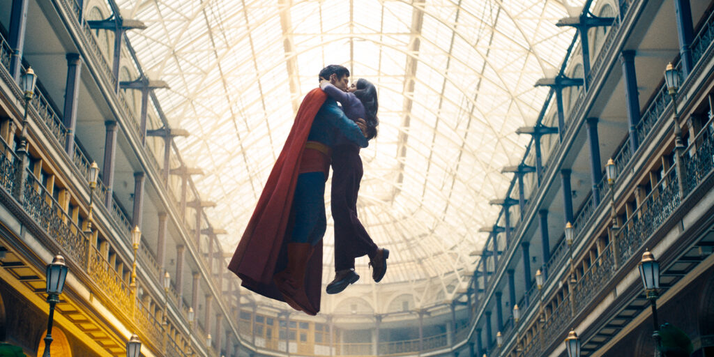 Superman and Lois Lane flying together