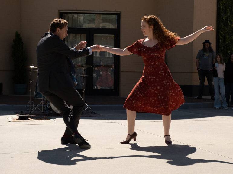 Two people dancing