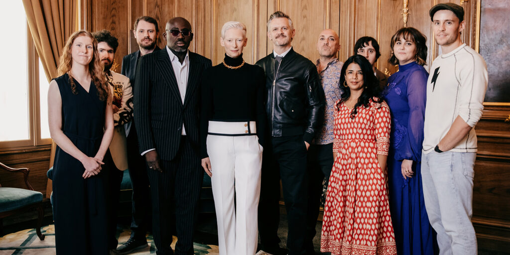 A group of people posing together