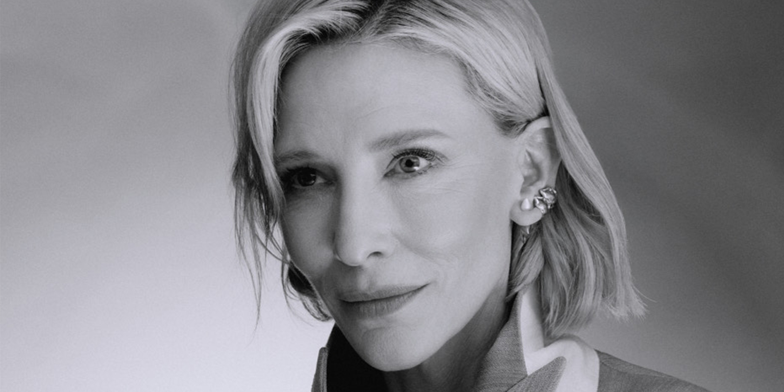 Cate Blanchett looking past camera