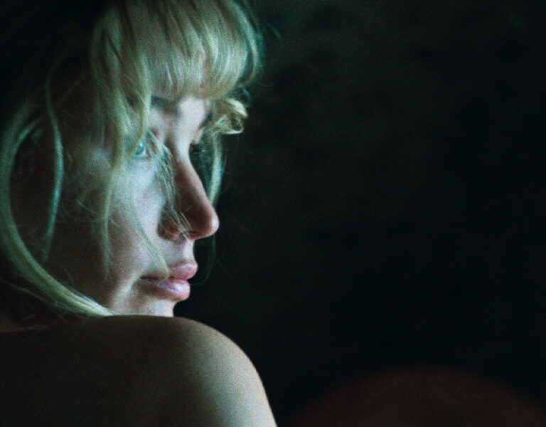 Jennifer Lawrence looking off to the side