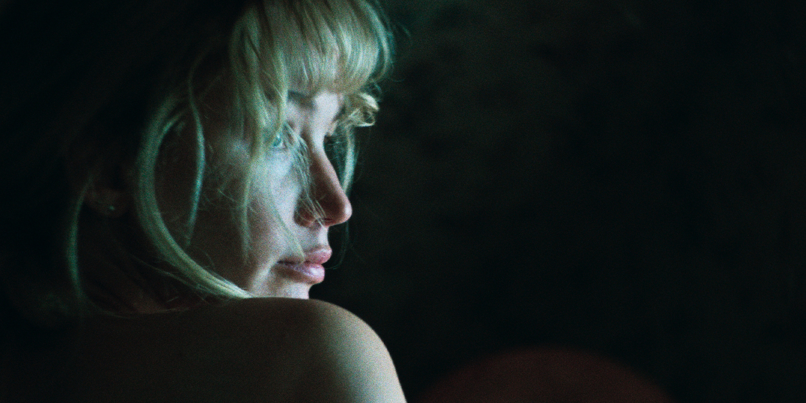 Jennifer Lawrence looking off to the side