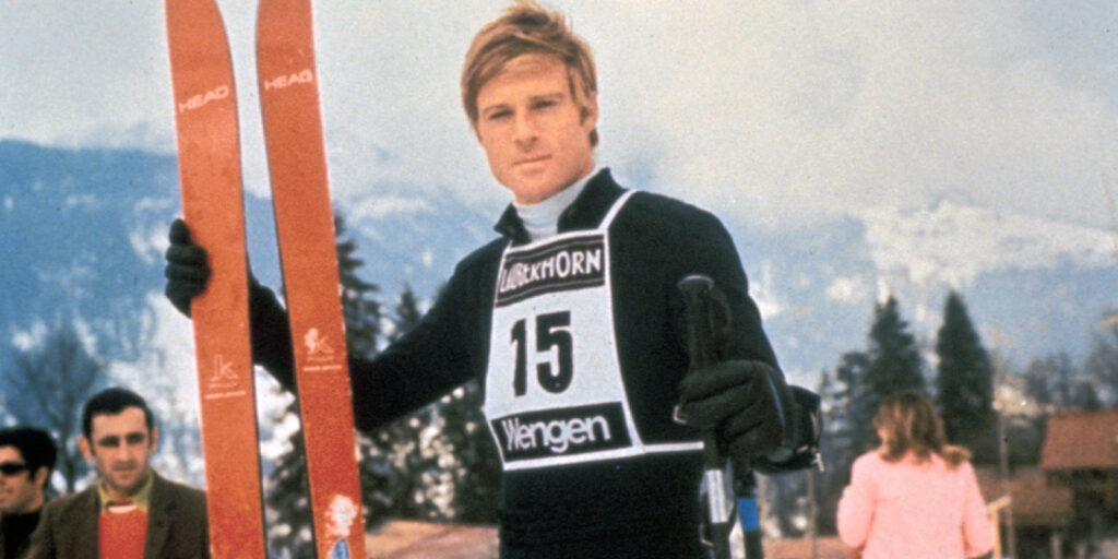 Robert Redford in skiing gear