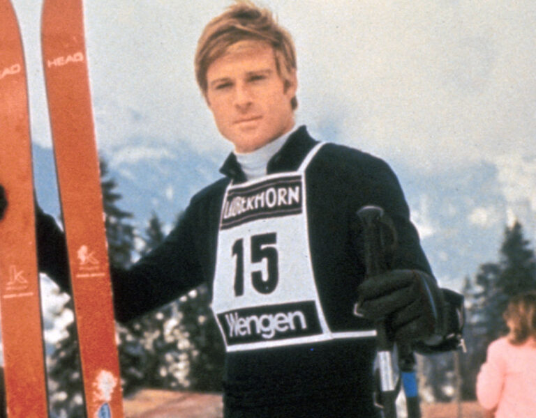 Robert Redford in skiing gear