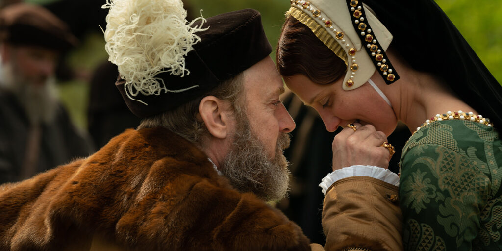 Two people embracing each other 