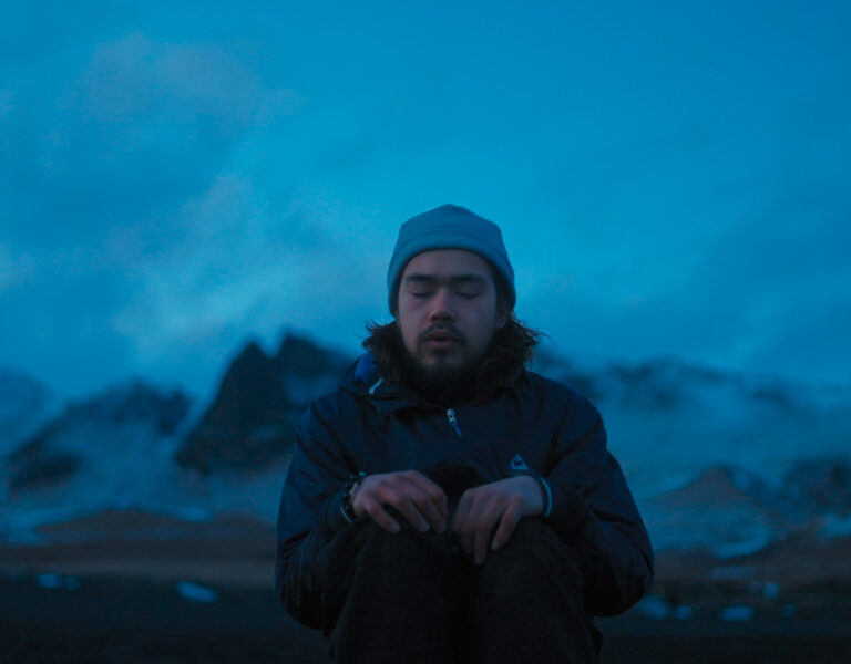 A person looking cold