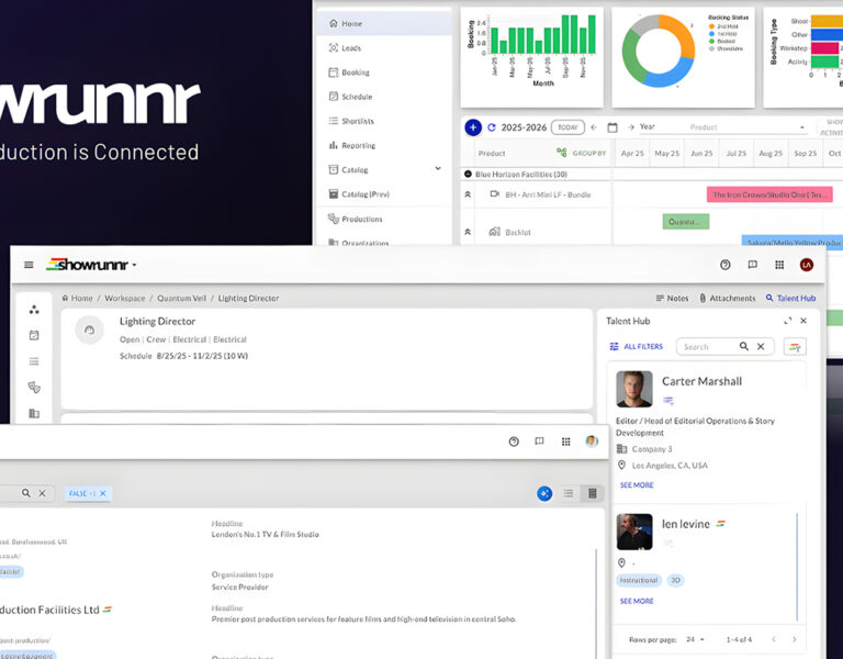 Showrunnr home pages